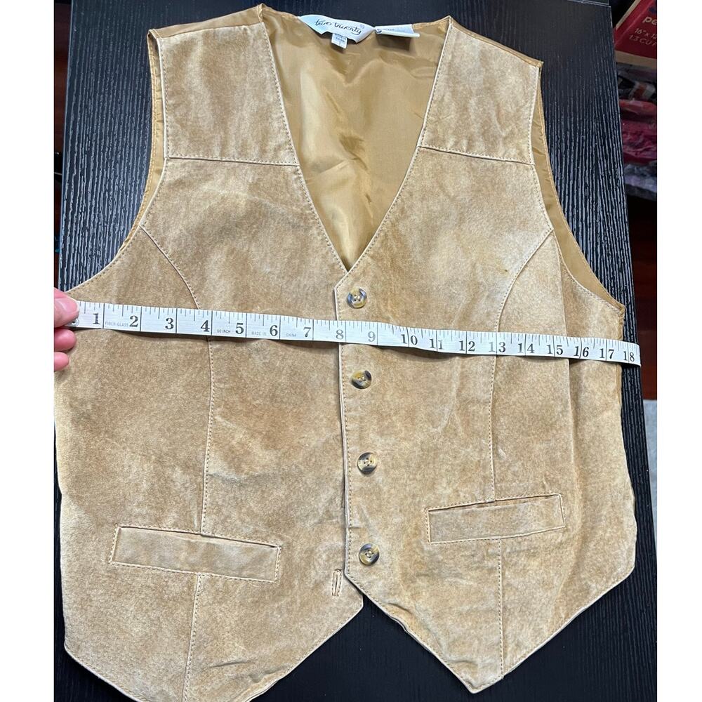 Tan/Camel Color Suede Button-up Vest by Two Twenty - image 8